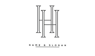 HH Abstract Letters Logo Monogram