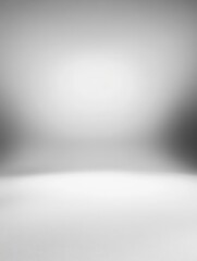 Blank light grey blurred background with radial gradient. Studio room backdrop. vignette photo effect. White gray empty template gradient illustration