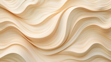 Fototapeta premium Wooden abstract waves in beige tones, natural design perfect for interior decor or elegant backdrop. Generative AI