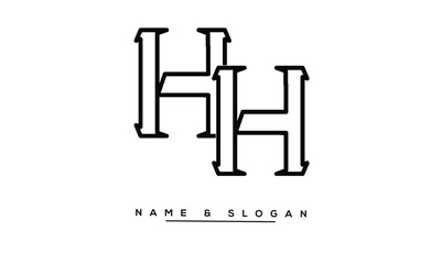 HH Abstract Letters Logo Monogram