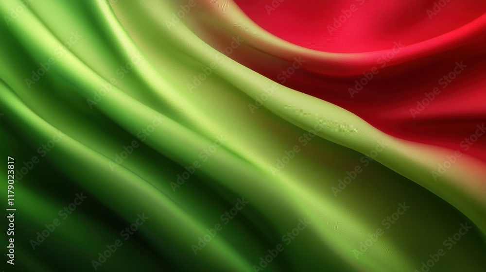 Poster smooth gradient background blending green and red tones, perfect for creating a modern and vibrant d
