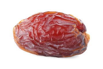 One tasty dried date isolated on white