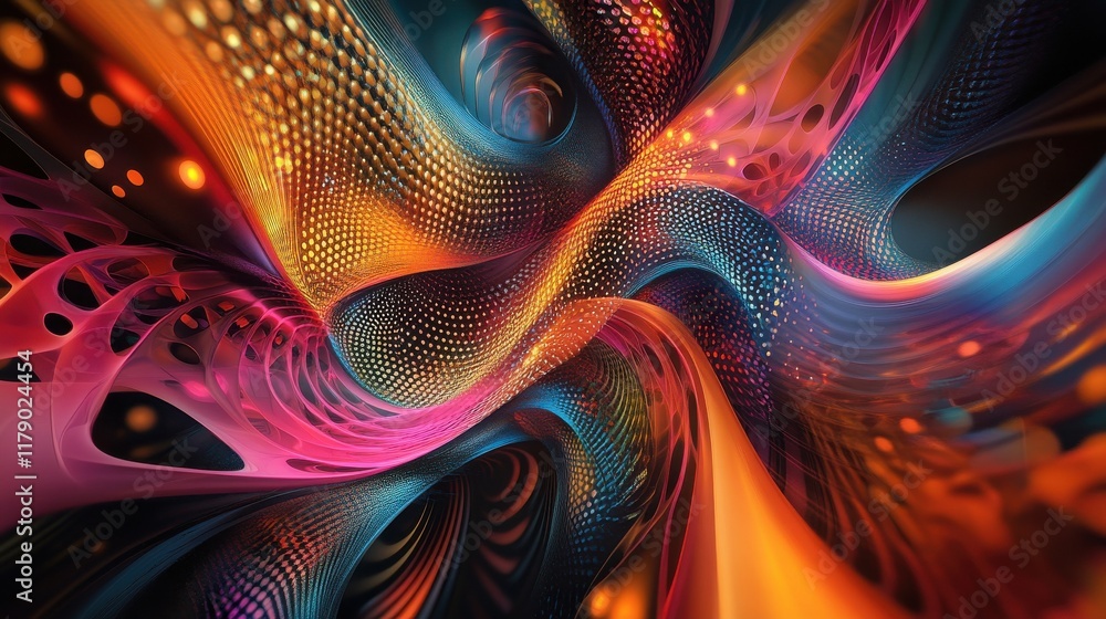 Aufkleber abstract digital background. can be used for technological processes, neural networks and ai, digita