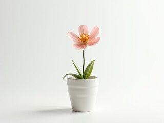 pink flower in a pot generative ai