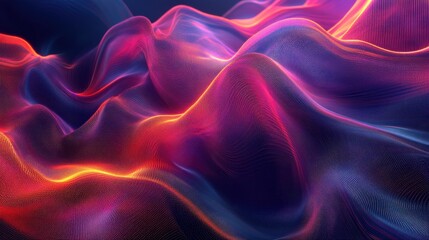 Fototapeta premium Digital graphic abstract background for technological processes, neural networks, digital data storage, particle flow, fundamentals of artificial intelligence Technology Network Background, banner