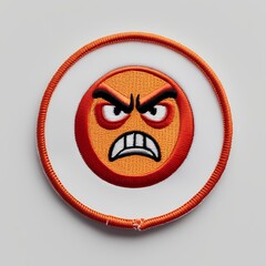 Obraz premium emoji, patch, cloth, cloth patch, patch, embroidered, handmade, thread, happy, sad, disappointed, fulfilled, in love, laughing, thinking, wondering, symbol, circle, emotion, gift, icon, sign ,yellow