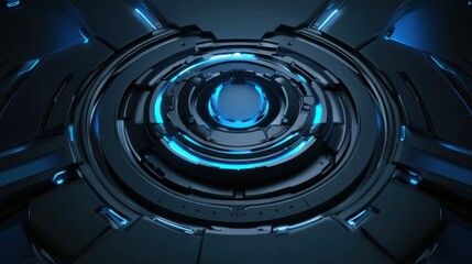 Obraz premium Abstract vector blue technology concept background