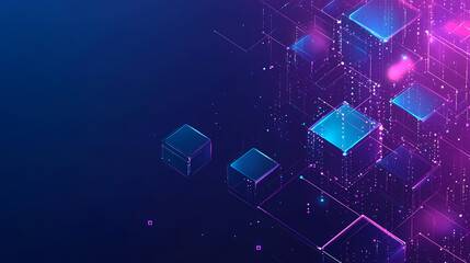 Futuristic design with 3D tech space