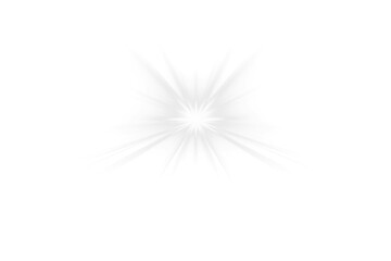 sun shine spike lens flare effect isolated on white or transparent png
