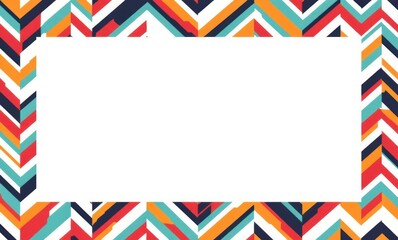Colorful chevron pattern border design