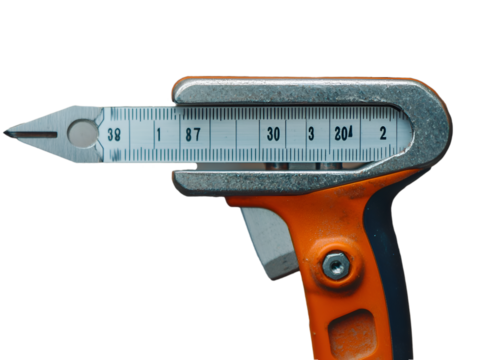 hand holding a measuring tape