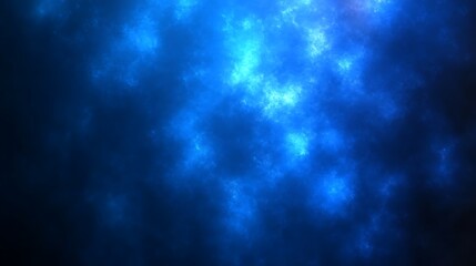 Abstract blue nebula, cosmic background.