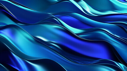 Fototapeta premium Abstract gradient flow with deep blue and emerald tones, mimicking ocean depths, with layered texture resembling flowing water, high gloss and rich light gradients 