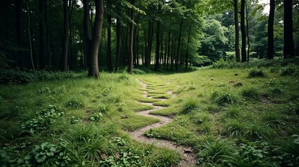 Forest path in nature
