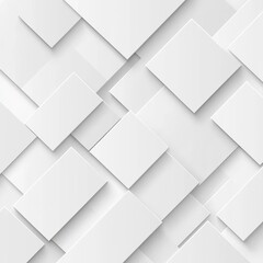 Obraz premium Modern white and light grey square overlapped pattern on background with shadow. white background. Minimal geometric white light background abstract design. Elegant white and grey Background.