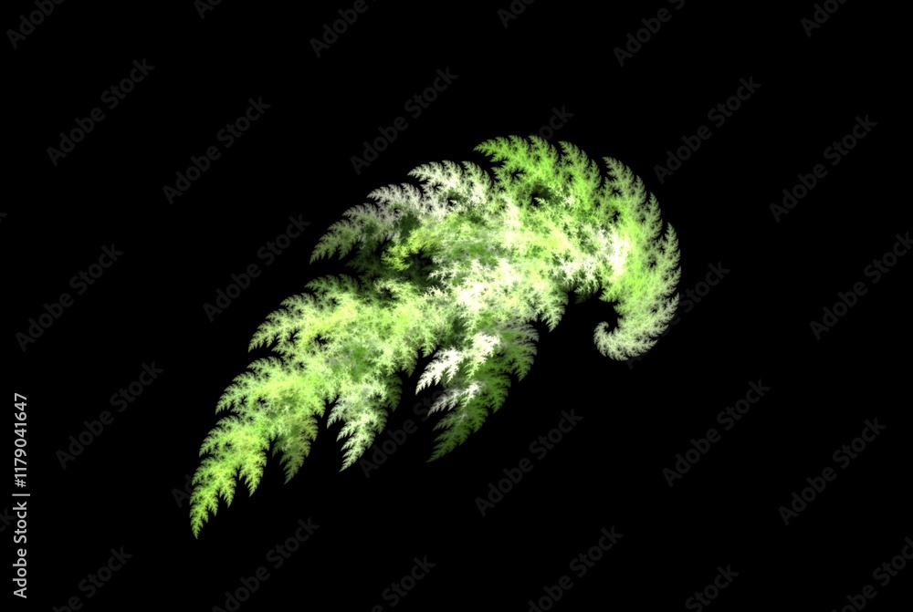 Poster computer generated fractal pattern and shape