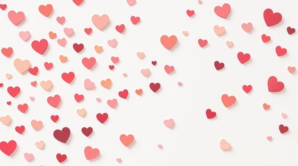 Charming tiny red and peach heart scatter pattern for personalized greeting cards romantic gift wrapping digital wallpaper wedding designs craft projects