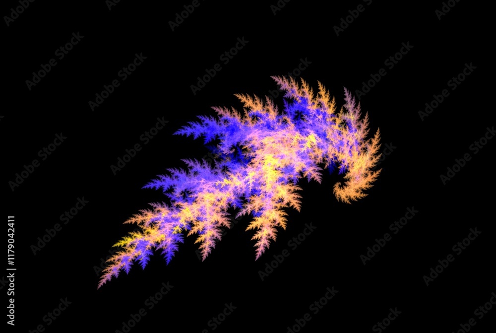 Poster computer generated fractal pattern and shape