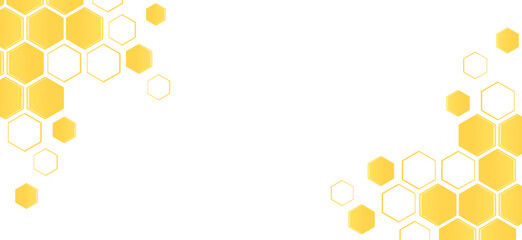 Beehive honey sign with hexagon grid cells on white background vector.