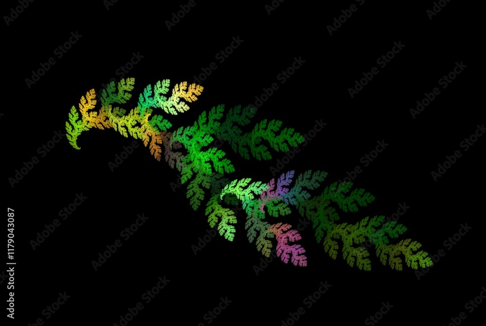 Poster computer generated fractal pattern and shape