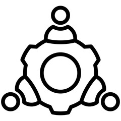 Teamwork Icon Outline