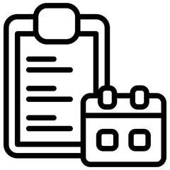 Fototapeta premium Planning Icon Outline