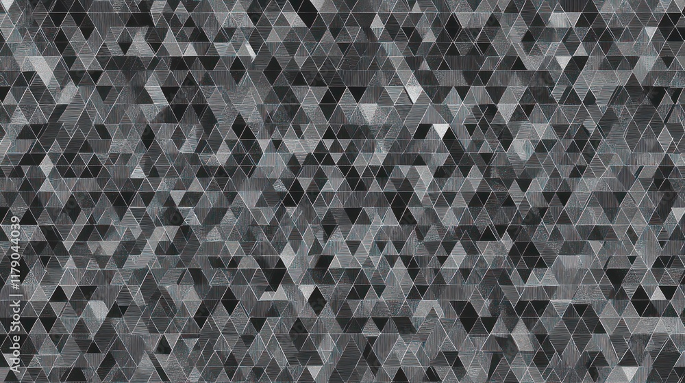 Poster abstract grayscale triangle mosaic pattern texture background.