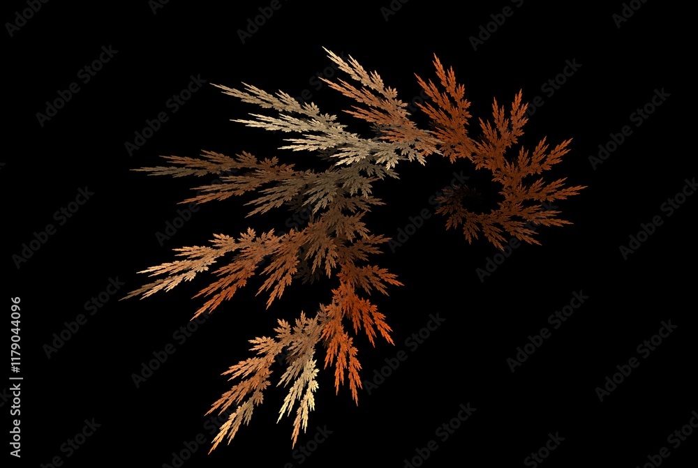 Poster computer generated fractal pattern and shape