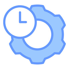 Obraz premium Efficiency Icon Outline Blue
