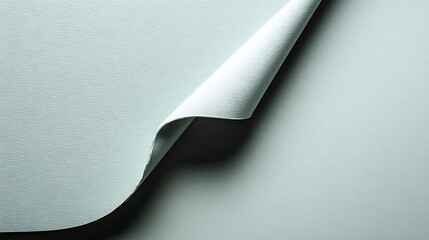 Pale Blue Textured Paper Curl Abstract Design