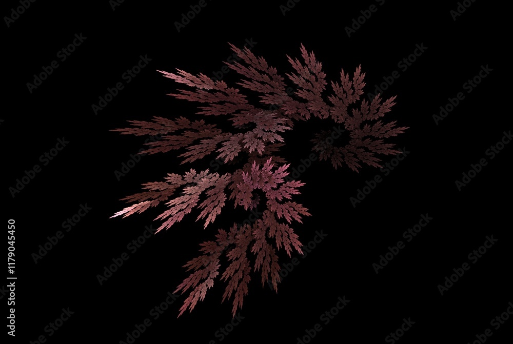 Poster computer generated fractal pattern and shape