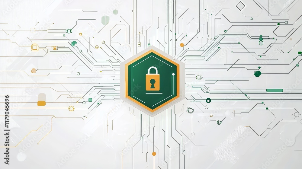 Poster digital data protection, lock securing circuit board and sensitive information circuit