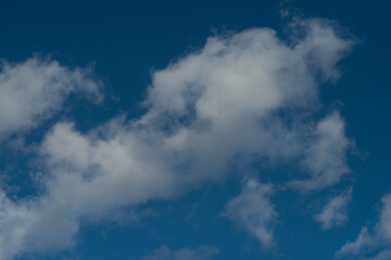 blue sky with clouds. calming view