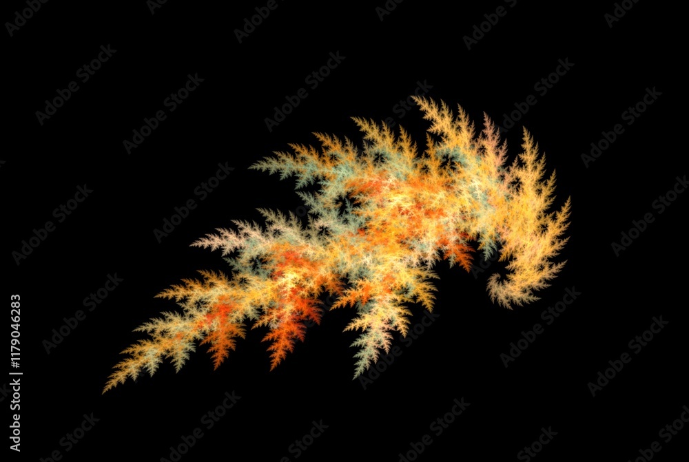 Poster computer generated fractal pattern and shape