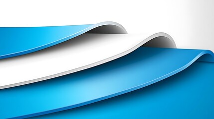 Abstract Blue and White Wave Paper Design