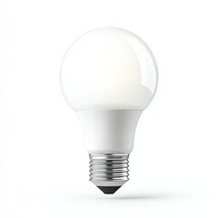 LED light bulb on white isolated background.