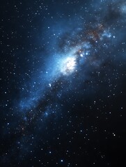 Cosmic nebula, glowing gas and dust in deep space.