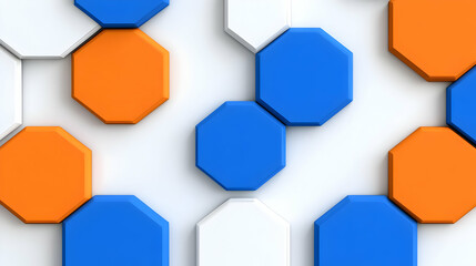 Abstract 3D Octagon Pattern Background
