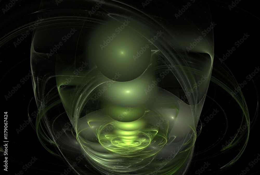 Poster computer generated fractal pattern and shape