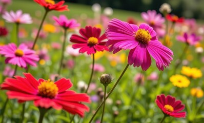 Vibrant flowers in full bloom