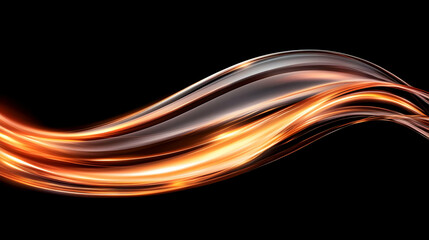 Abstract Orange Wave Background Illustration