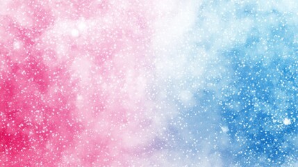 Abstract pink and blue nebula with sparkling dust.