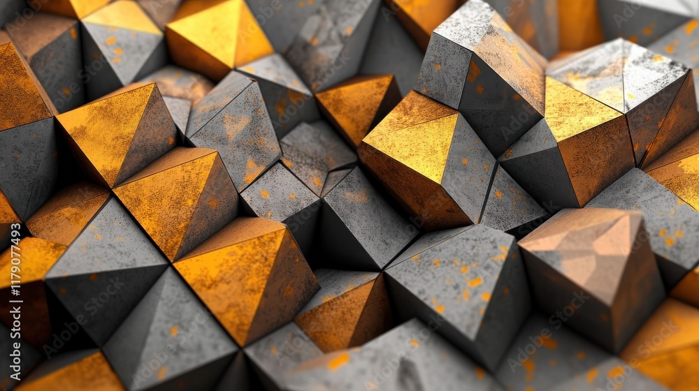 Poster abstract and colorful polygon background made with minimalist design