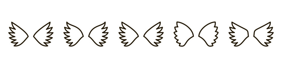 Obraz premium Wings icons set. Simple set of wings vector icons.