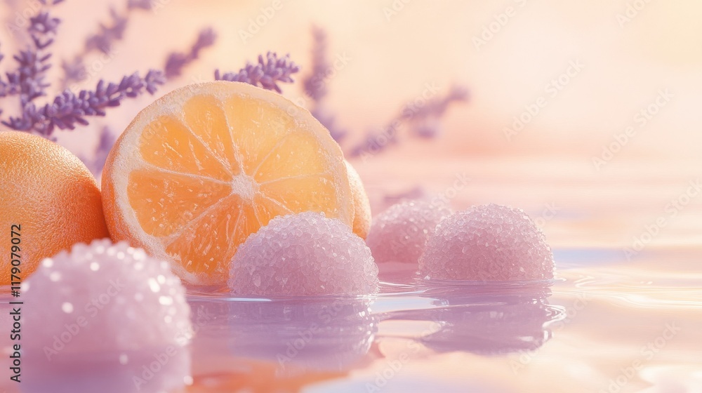 Poster A soft pastel gradient transitioning from peach to soft lavender, creating a calm and inviting wallpaper with smooth transitions