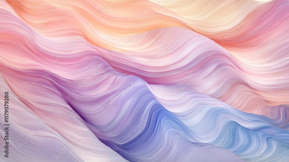Poster abstract background with soft pastel waves. gradient colors. for designing apps or products.