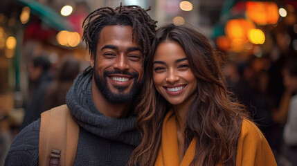 Valentine's Day in the City - Interracial Couple Exploring