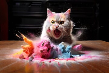 85 exploding cat chalk