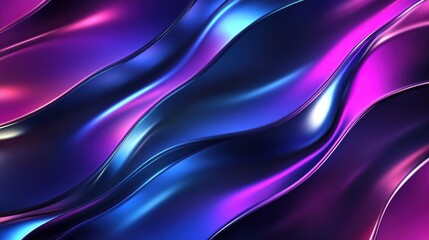 Futuristic abstract background with glowing neon elements and metallic textures