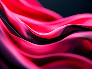 Obraz premium Luxurious Red Fabric on Black Background: A Bold and Elegant Design Element